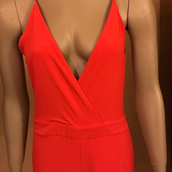 Express Red Belted Open Leg Jumpsuit Jumper - Picture 4 of 4